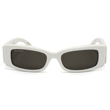 日本正規品 BALENCIAGA EYEWEAR ASIAN FIT BB0260S 003 GREY WHITE バレンシアガ サングラス アジアンフィット UVカット 紫外線カット メンズ レディース グレー ホワイト