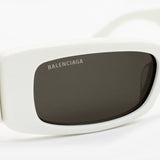 日本正規品 BALENCIAGA EYEWEAR ASIAN FIT BB0260S 003 GREY WHITE バレンシアガ サングラス アジアンフィット UVカット 紫外線カット メンズ レディース グレー ホワイト