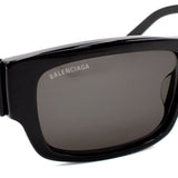 日本正規品 BALENCIAGA EYEWEAR ASIAN FIT BB0261SA 001 GREY BLACK バレンシアガ サングラス アジアンフィット UVカット 紫外線カット メンズ レディース グレー ブラック
