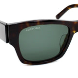 日本正規品 BALENCIAGA EYEWEAR ASIAN FIT BB0262SA 002 GREEN HAVANA バレンシアガ サングラス アジアンフィット UVカット 紫外線カット メンズ レディース グリーン ハバナ