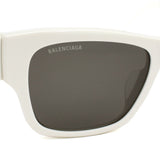 国内正規品 BALENCIAGA SUNGLASSES ASIAN FIT BB0262SA 003 GRAY WHITE バレンシアガ サングラス アジアンフィット メガネ 眼鏡 UVカット 紫外線カット メンズ レディース グレー ホワイト