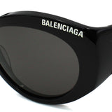日本正規品 BALENCIAGA SUNGLASSES GLOBAL FIT BB0267S 001 GREY BLACK バレンシアガ サングラス グローバルフィット UVカット 紫外線カット メンズ レディース グレー ブラック