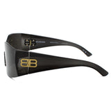 日本正規品 BALENCIAGA SUNGLASSES BB0292S 001 GREY CLEAR バレンシアガ サングラス グローバルフィット メガネ 眼鏡 UVカット 紫外線カット メンズ レディース グレー クリア