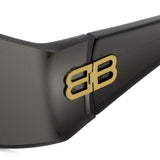 日本正規品 BALENCIAGA SUNGLASSES BB0292S 001 GREY CLEAR バレンシアガ サングラス グローバルフィット メガネ 眼鏡 UVカット 紫外線カット メンズ レディース グレー クリア