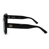日本正規品 BALENCIAGA SUNGLASSES ASIAN FIT BB0295SK 001 GREY BLACK バレンシアガ サングラス アジアンフィット UVカット 紫外線カット メンズ レディース グレー ブラック