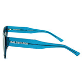 日本正規品 BALENCIAGA SUNGLASSES ASIAN FIT BB0307SA 004 BLUE バレンシアガ サングラス アジアンフィット UVカット 紫外線カット メンズ レディース ブルー