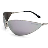 日本正規品 BALENCIAGA SUNGLASSES ASIAN FIT BB0315S 001 SILVER バレンシアガ サングラス アジアンフィット UVカット 紫外線カット メンズ レディース ミラーレンズ シルバー