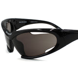 日本正規品 BALENCIAGA SUNGLASSES GLOBAL FIT BB0318S 001 GREY BLACK バレンシアガ サングラス グローバルフィット UVカット 紫外線カット メンズ レディース グレー ブラック