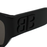 日本正規品 BALENCIAGA SUNGLASSES ASIAN FIT BB0323SK 001 GREY BLACK バレンシアガ サングラス アジアンフィット UVカット 紫外線カット メンズ レディース グレー ブラック