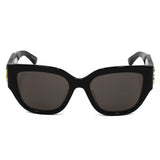 日本正規品 BALENCIAGA SUNGLASSES ASIAN FIT BB0323SK 002 GREY BLACK バレンシアガ サングラス アジアンフィット UVカット 紫外線カット メンズ レディース グレー ブラック