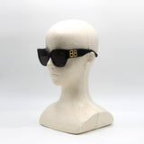 日本正規品 BALENCIAGA SUNGLASSES ASIAN FIT BB0323SK 002 GREY BLACK バレンシアガ サングラス アジアンフィット UVカット 紫外線カット メンズ レディース グレー ブラック