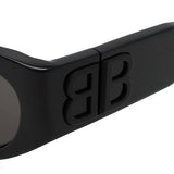 日本正規品 BALENCIAGA SUNGLASSES BB0324SK 001 GREY BLACK バレンシアガ サングラス アジアンフィット メガネ 眼鏡 UVカット 紫外線カット メンズ レディース グレー ブラック