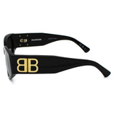 日本正規品 BALENCIAGA SUNGLASSES BB0324SK 002 GRAY BLACK バレンシアガ サングラス アジアンフィット メガネ 眼鏡 紫外線カット メンズ レディース グレー ブラック