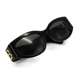 日本正規品 BALENCIAGA SUNGLASSES BB0324SK 002 GRAY BLACK バレンシアガ サングラス アジアンフィット メガネ 眼鏡 紫外線カット メンズ レディース グレー ブラック