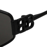 日本正規品 BALENCIAGA SUNGLASSES ASIAN FIT BB0335S 001 GREY BLACK バレンシアガ サングラス ノーズパット UVカット 紫外線カット メンズ レディース グレー ブラック