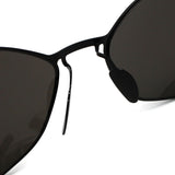 日本正規品 BALENCIAGA SUNGLASSES ASIAN FIT BB0350S 001 GREY BLACK バレンシアガ サングラス ノーズパット UVカット 紫外線カット メンズ レディース グレー ブラック