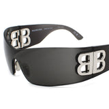 日本正規品 BALENCIAGA SUNGLASSES ASIAN FIT BB0359S 001 GREY バレンシアガ サングラス アジアンフィット UVカット 紫外線カット メンズ レディース グレー