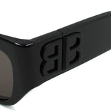 日本正規品 BALENCIAGA SUNGLASSES ASIAN FIT BB0361SK 001 GREY BLACK バレンシアガ サングラス アジアンフィット UVカット 紫外線カット メンズ レディース グレー ブラック