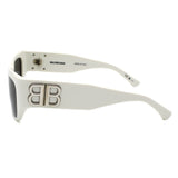 日本正規品 BALENCIAGA SUNGLASSES ASIAN FIT BB0361SK 003 GREY WHITE バレンシアガ サングラス アジアンフィット UVカット 紫外線カット メンズ レディース グレー ホワイト