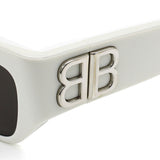 日本正規品 BALENCIAGA SUNGLASSES ASIAN FIT BB0361SK 003 GREY WHITE バレンシアガ サングラス アジアンフィット UVカット 紫外線カット メンズ レディース グレー ホワイト