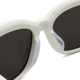 日本正規品 BALENCIAGA SUNGLASSES ASIAN FIT BB0361SK 003 GREY WHITE バレンシアガ サングラス アジアンフィット UVカット 紫外線カット メンズ レディース グレー ホワイト