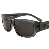 日本正規品 BALENCIAGA SUNGLASSES ASIAN FIT BB0368SK 004 GREY CLEAR バレンシアガ サングラス アジアンフィット UVカット 紫外線カット メンズ レディース グレー クリア