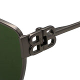 日本正規品 BALENCIAGA SUNGLASSES ASIAN FIT BB0374SK 002 GREEN RUTHENIUM バレンシアガ サングラス アジアンフィット UVカット 紫外線カット メンズ レディース グリーン ルテニウム
