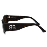日本正規品 BALENCIAGA SUNGLASSES ASIAN FIT BB0396SK 002 BROWN HAVANA バレンシアガ サングラス アジアンフィット UVカット 紫外線カット メンズ レディース ブラウン ハバナ