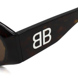 日本正規品 BALENCIAGA SUNGLASSES ASIAN FIT BB0396SK 002 BROWN HAVANA バレンシアガ サングラス アジアンフィット UVカット 紫外線カット メンズ レディース ブラウン ハバナ