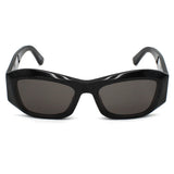 日本正規品 BALENCIAGA SUNGLASSES BB0397SA 003 GREY BLACK バレンシアガ サングラス アジアンフィット メガネ 眼鏡 UVカット 紫外線カット メンズ レディース グレー ブラック グリッター