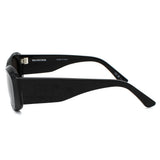 日本正規品 BALENCIAGA SUNGLASSES BB0397SA 003 GREY BLACK バレンシアガ サングラス アジアンフィット メガネ 眼鏡 UVカット 紫外線カット メンズ レディース グレー ブラック グリッター