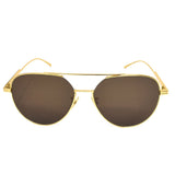 国内正規品 BOTTEGA VENETA SUNGLASSES ASIAN FIT BV1013SK 009 BROWN GOLD ボッテガヴェネタ サングラス アジアンフィット アイウェア メガネ 眼鏡 UVカット 紫外線カット ブラウン ゴールド