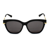日本正規品 BOTTEGA VENETA SUNGLASSES BV1296SA 001 GREY BLACK GOLD ボッテガヴェネタ サングラス アジアンフィット メガネ 眼鏡 メンズ レディース グレー ブラック ゴールド