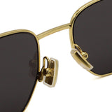 日本正規品 BOTTEGA VENETA SUNGLASSES BV1301S 001 GREY GOLD ボッテガヴェネタ サングラス ノーズパット メガネ 眼鏡 メンズ レディース グレー ゴールド