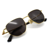 日本正規品 BOTTEGA VENETA SUNGLASSES BV1301S 001 GREY GOLD ボッテガヴェネタ サングラス ノーズパット メガネ 眼鏡 メンズ レディース グレー ゴールド
