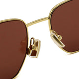 日本正規品 BOTTEGA VENETA SUNGLASSES BV1301S 003 BROWN GOLD ボッテガヴェネタ サングラス ノーズパット メガネ 眼鏡 メンズ レディース ブラウン ゴールド