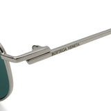 日本正規品 BOTTEGA VENETA SUNGLASSES BV1301S 004 GREEN SILVER ボッテガヴェネタ サングラス ノーズパット メガネ 眼鏡 メンズ レディース グリーン シルバー