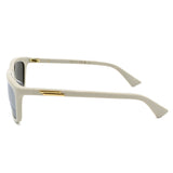 日本正規品 BOTTEGA VENETA SUNGLASSES ASIAN FIT BV1328SA 004 SILVER WHITE ボッテガヴェネタ サングラス アジアンフィット UVカット 紫外線カット メンズ レディース ミラーレンズ シルバー ホワイト