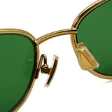 日本正規品 BOTTEGA VENETA SUNGLASSES BV1330S 004 GREEN GOLD ボッテガ ヴェネタ サングラス ノーズパット メガネ 眼鏡 メンズ レディース グリーン ゴールド