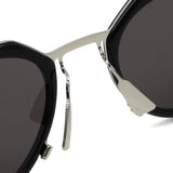 日本正規品 BOTTEGA VENETA SUNGLASSES BV1331S 001 GREY BLACK SILVER ボッテガヴェネタ サングラス ノーズパット メガネ 眼鏡 メンズ レディース グレー ブラック シルバー