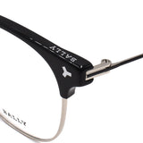 BALLY EYEWEAR GLASSES FRAME ASIAN FIT BY5038D 020 54 BLACK SILVER バリー メガネ 眼鏡 アイウェア アジアンフィット フレーム 鼻あて メンズ ブラック シルバー