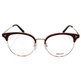 BALLY EYEWEAR GLASSES FRAME ASIAN FIT BY5049D 071 51 RED PINKGOLD バリー メガネ 眼鏡 アイウェア アジアンフィット フレーム 鼻あて レディース レッド ピンクゴールド