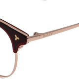 BALLY EYEWEAR GLASSES FRAME ASIAN FIT BY5049D 071 51 RED PINKGOLD バリー メガネ 眼鏡 アイウェア アジアンフィット フレーム 鼻あて レディース レッド ピンクゴールド