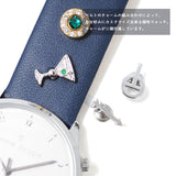 THOM OLSON QUARTZ ANALOG WATCH CBTO007 SILVER NAVY トムオルソン アナログ 腕時計 クォーツ 電池式 ウォッチ ブレスレット チャーム レザー レディース シルバー ネイビー