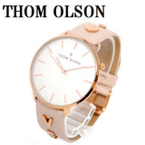 THOM OLSON QUARTZ ANALOG WATCH CBTO012 SILVER BEIGE トムオルソン アナログ 腕時計 クォーツ 電池式 ウォッチ ブレスレット チャーム レザー レディース シルバー ベージュ