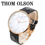THOM OLSON QUARTZ ANALOG WATCH CBTO014 OFFWHITE BLACK トムオルソン アナログ 腕時計 クォーツ 電池式 ウォッチ ブレスレット チャーム レザー メンズ レディース オフホワイト ブラック