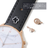 THOM OLSON QUARTZ ANALOG WATCH CBTO014 OFFWHITE BLACK トムオルソン アナログ 腕時計 クォーツ 電池式 ウォッチ ブレスレット チャーム レザー メンズ レディース オフホワイト ブラック