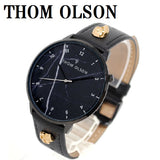 THOM OLSON QUARTZ ANALOG WATCH CBTO015 BLACK トムオルソン アナログ 腕時計 クォーツ 電池式 ウォッチ ブレスレット チャーム レザー メンズ レディース ブラック