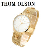 THOM OLSON QUARTZ ANALOG WATCH CBTO016 CHAMPAGNE GOLD SILVER トムオルソン アナログ 腕時計 クォーツ 電池式 ウォッチ ブレスレット チャーム レディース シャンパンゴールド ゴールド