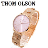 THOM OLSON QUARTZ ANALOG WATCH CBTO017 CHAMPAGNE GOLD PINKGOLD トムオルソン アナログ 腕時計 クォーツ 電池式 ウォッチ ブレスレット チャーム レディース シャンパンピンク ピンクゴールド
